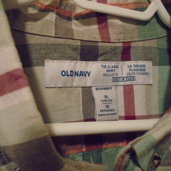 OLD NAVY CLASSIC SHIRT LONG SLEEVE SIZE XL STRETCH - Picture 3 of 3